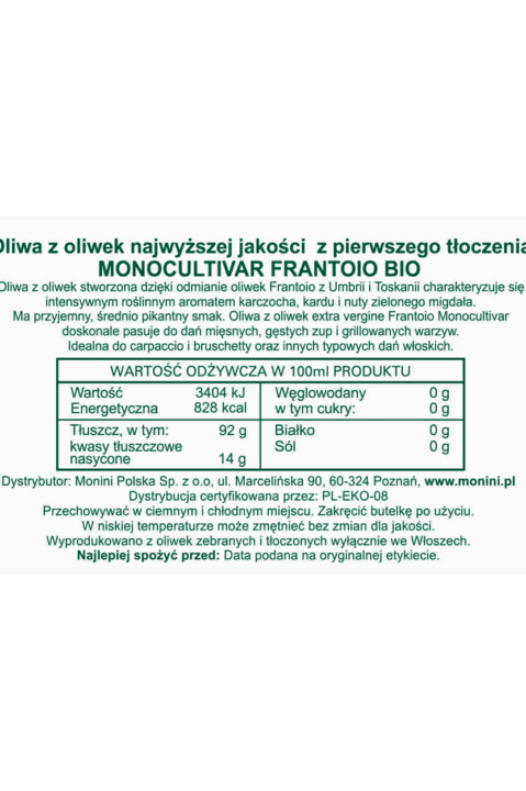 Monocultivar Frantoio