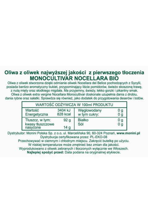 Monocultivar Nocellara