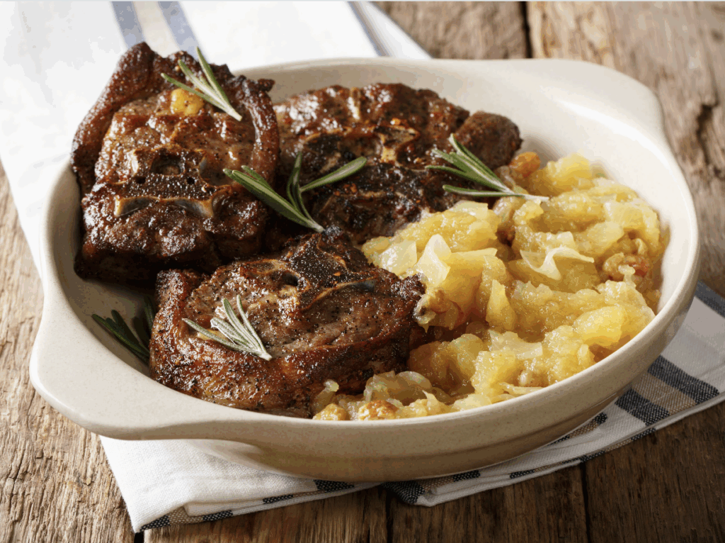 Côtes d&rsquo;agneau avec sauce au miel