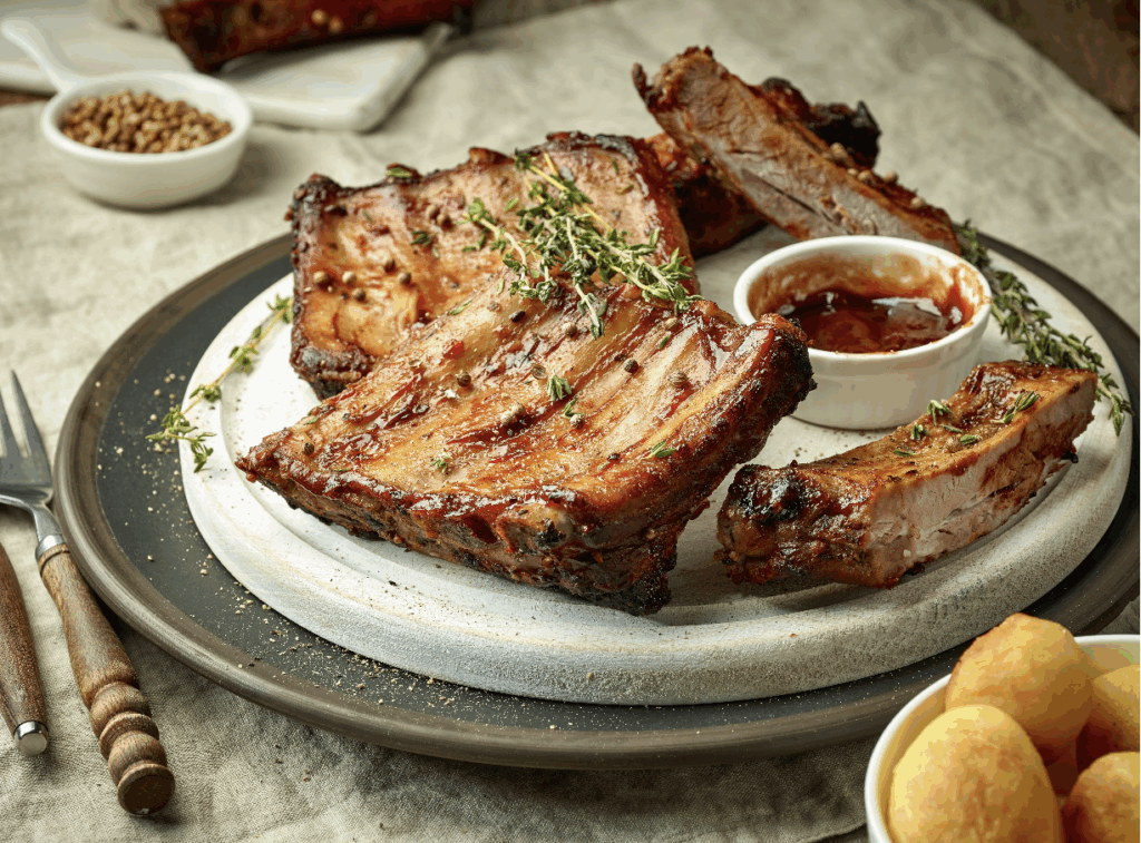 Côtes de porc au miel