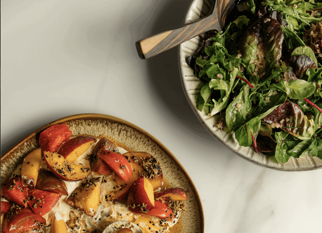 A Perfect Shallot Vinaigrette with Mixed Leaves & Fresh Herbs