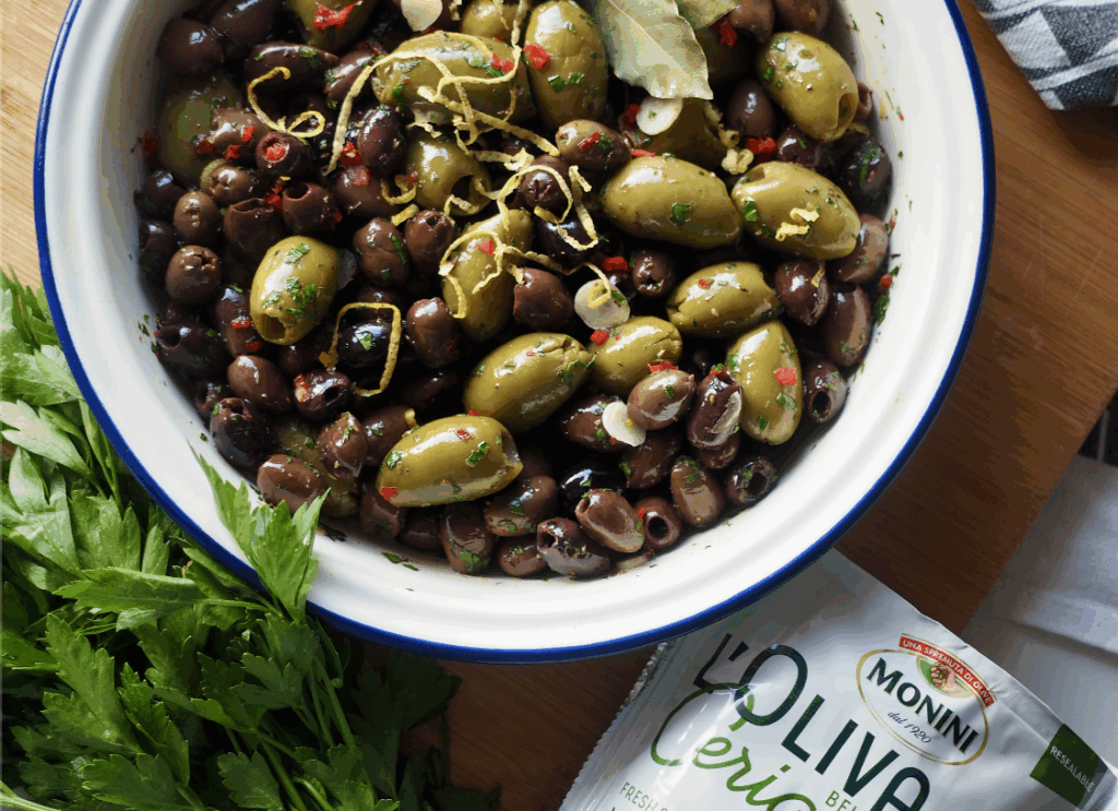 Marinated and Herbed Olives