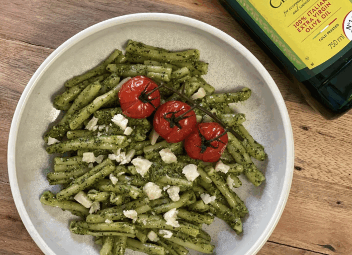 Casarecce Pasta in Cavolo Nero Pesto