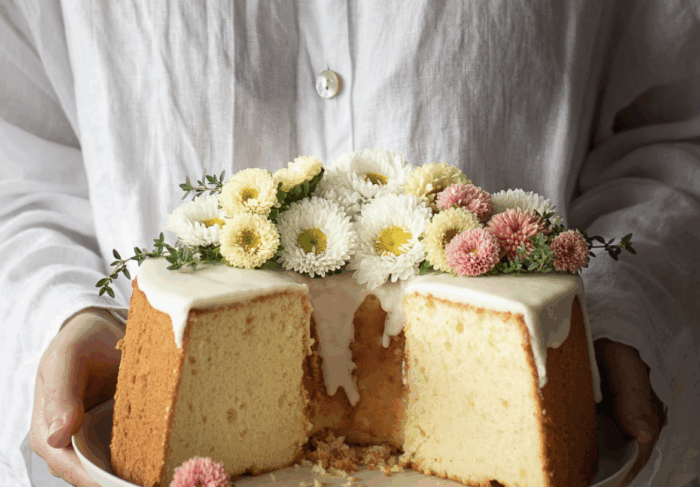 Triple lemon olive oil chiffon cake