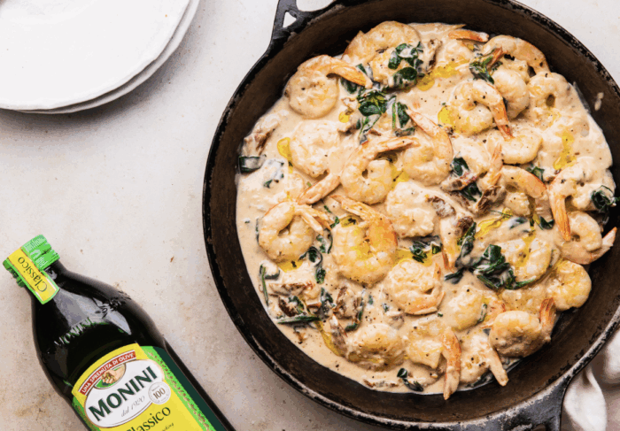 Creamy Garlic Prawns