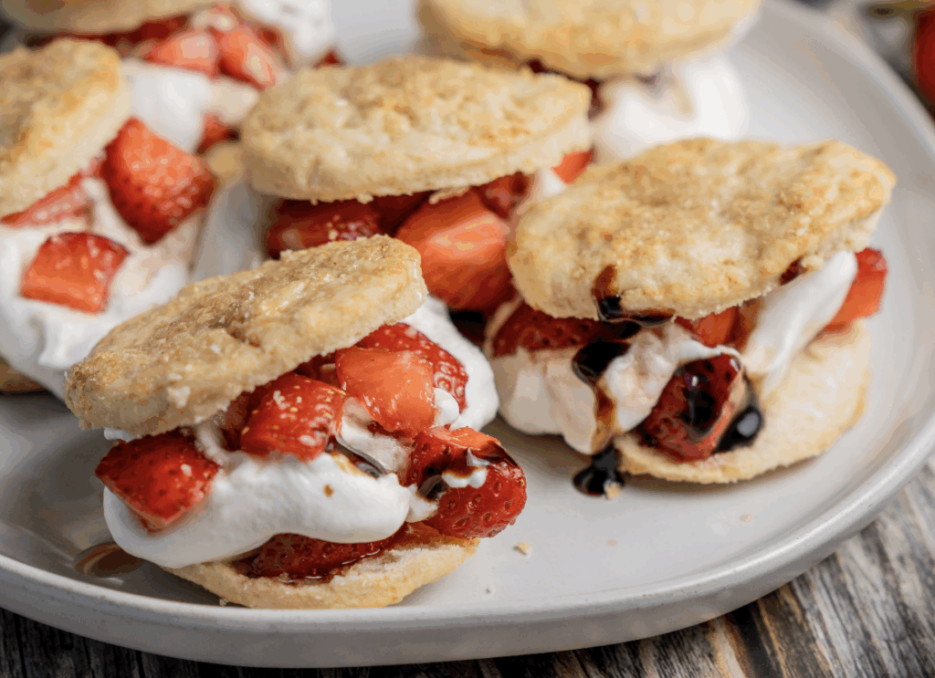 Strawberry Shortcakes with Balsamic