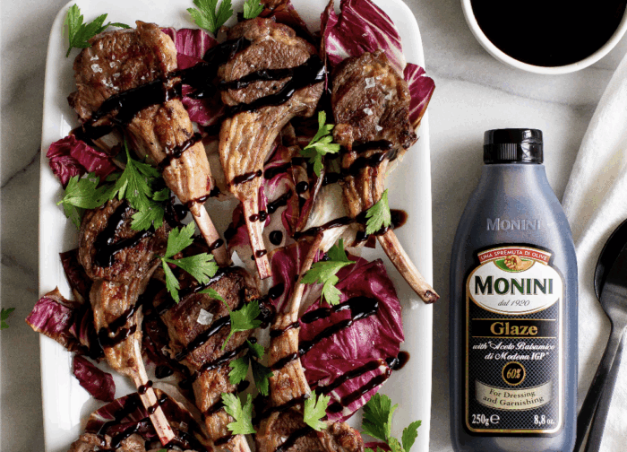 Grilled Lamb Loin Chops with Balsamic Glaze