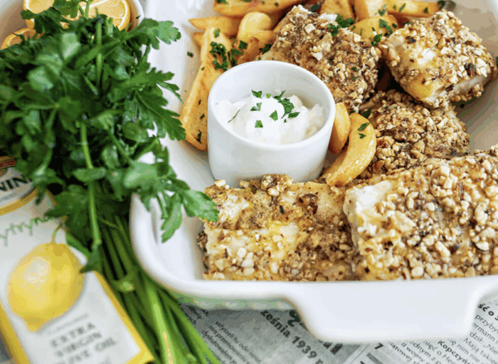 Filet z miruny w orzechowej panierce