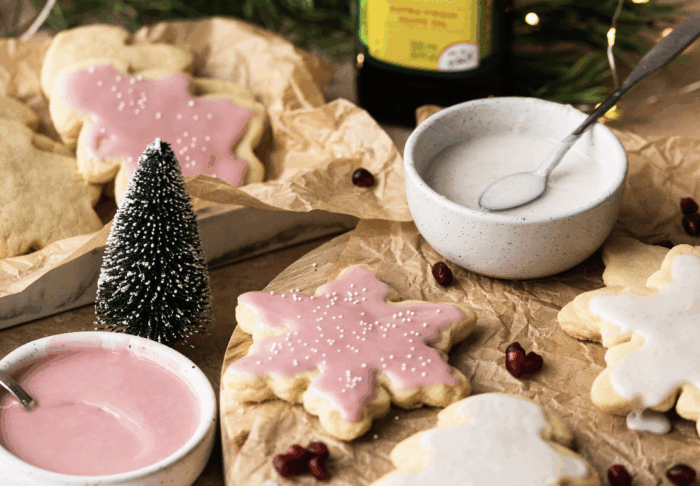 Pomegranate Glazed Holiday Cookies