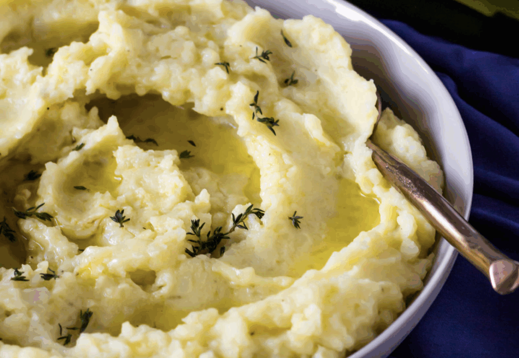 Roasted Garlic and Olive Oil Mashed Potatoes