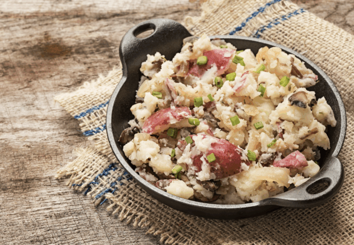 Smashed Red-Skinned baby Potatoes with Chives and Paprika