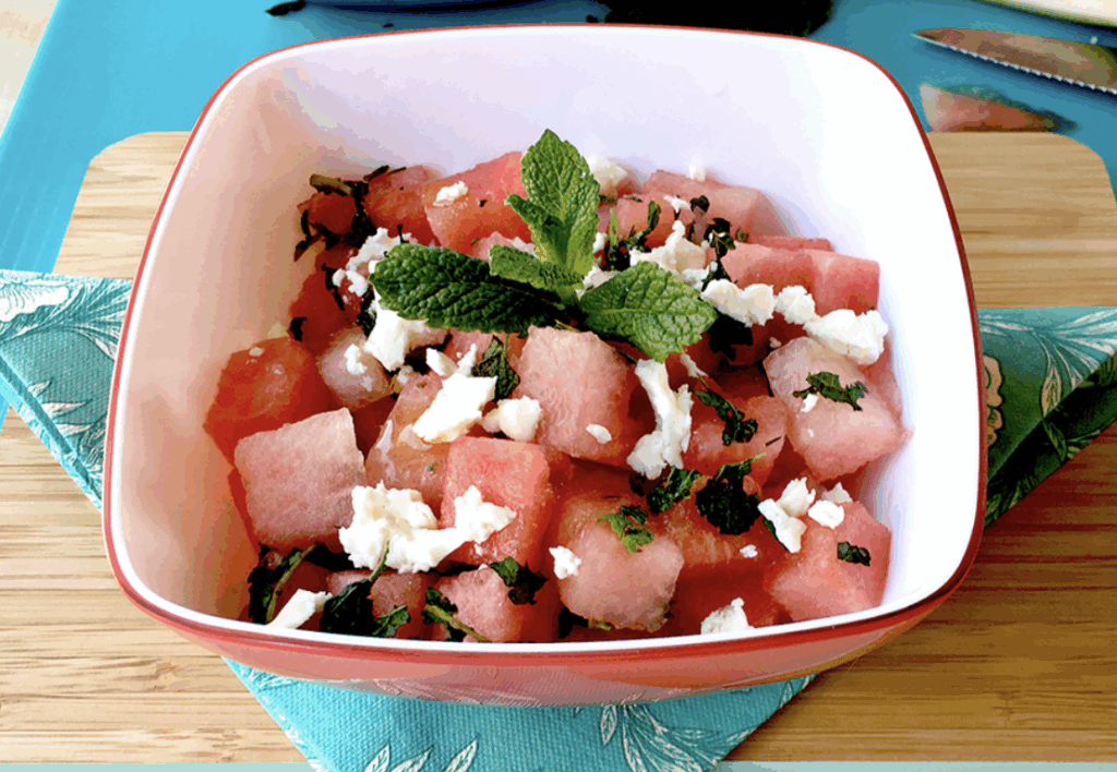 Watermelon and feta salad