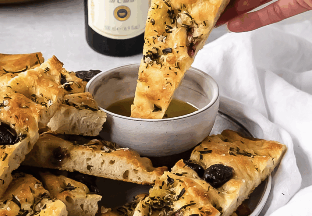 Herb and Olive Focaccia Bread