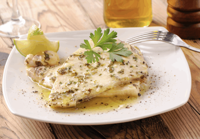 Sea Bream (Orata) in Lemon White Wine Glaze