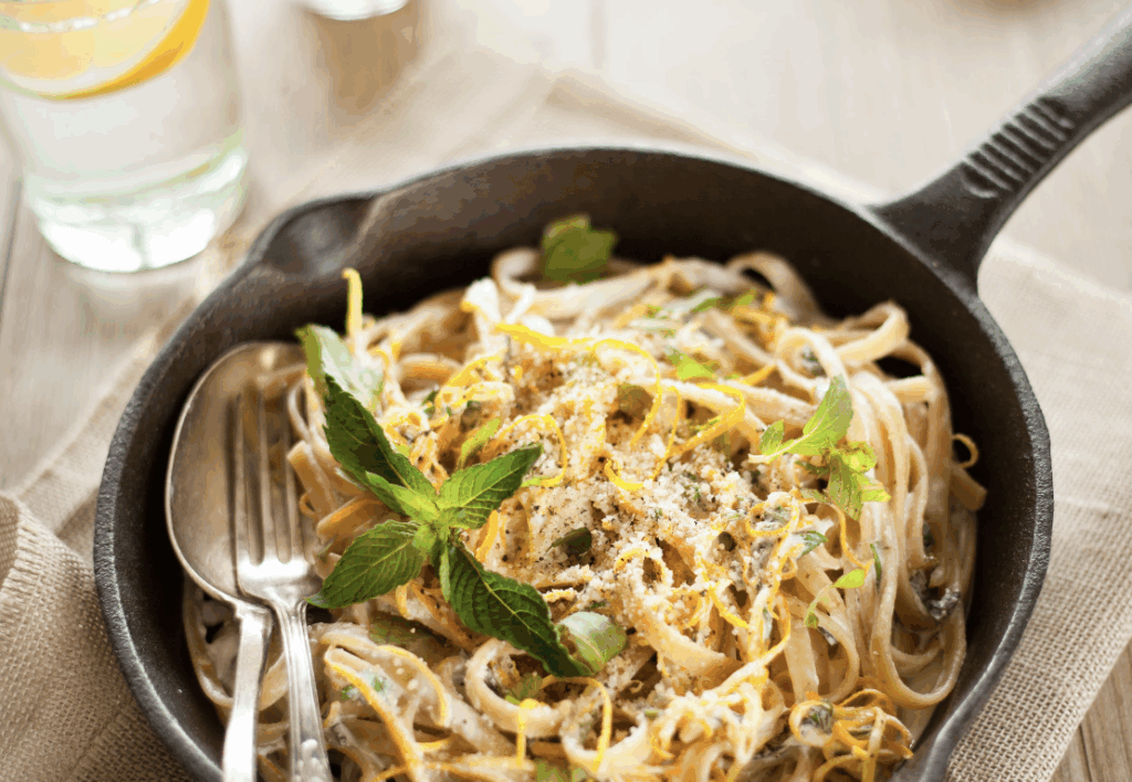 Linguine with Mint