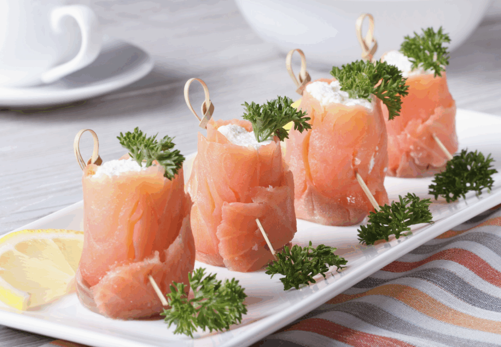 Salmon Carpaccio With Balsamic Glaze