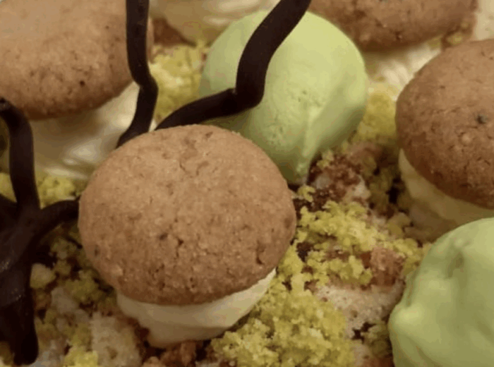 Cheesecake con gelato all’olio