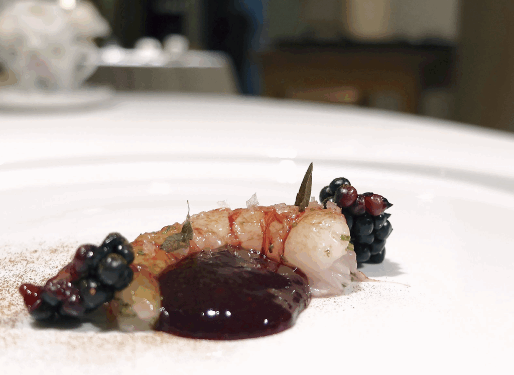 Gambre, chutney di more e liquirizia