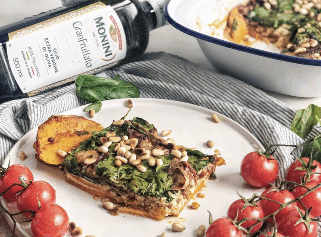 Tarta z batata i szpinaku