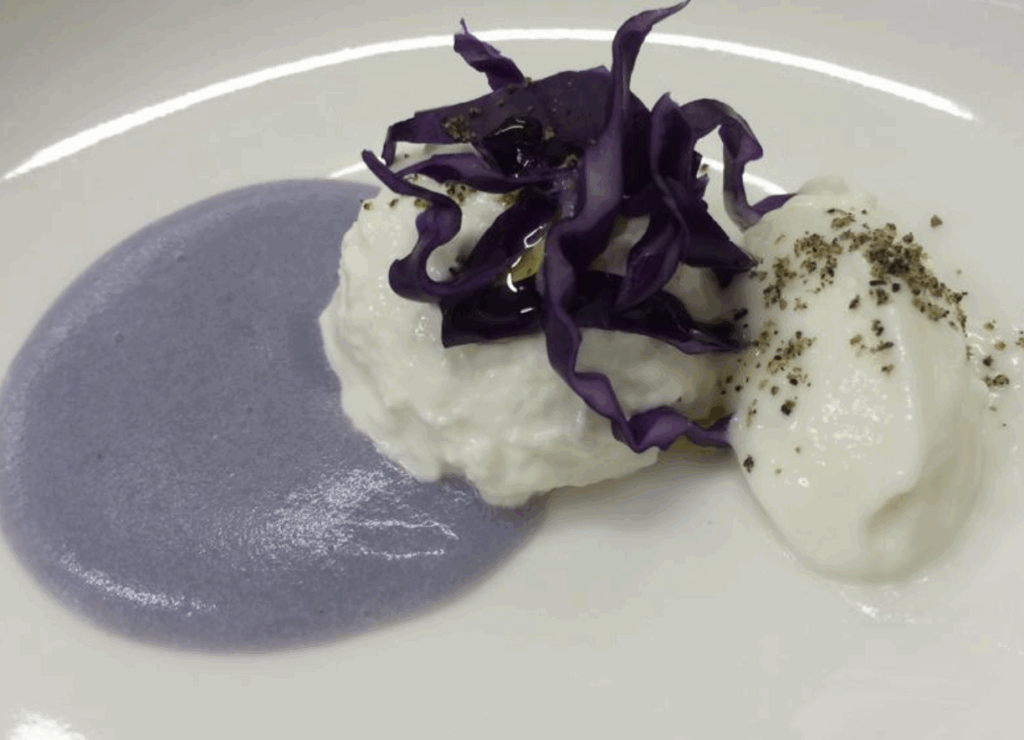 Ice cream all’olio dipinto di viola