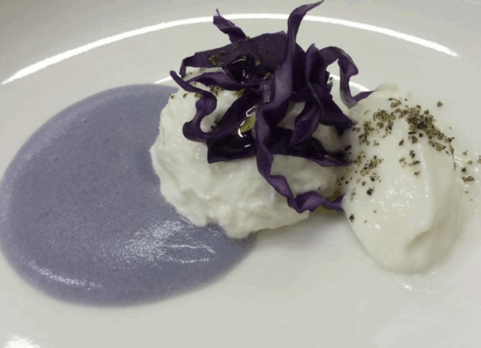 Ice cream all’olio dipinto di viola