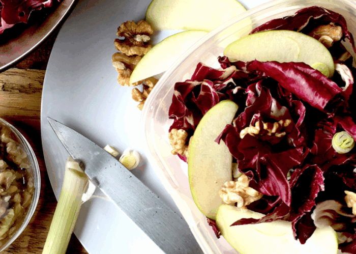 Insalata di radicchio e mela verde