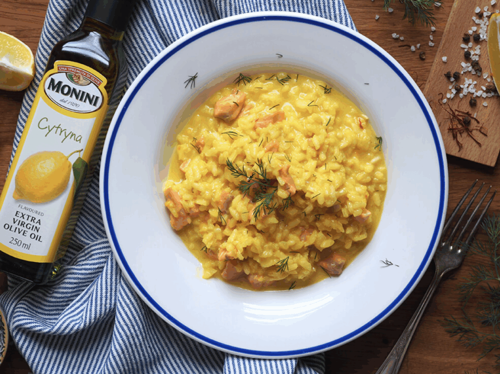 Risotto z pstrągiem i nutą cytryny