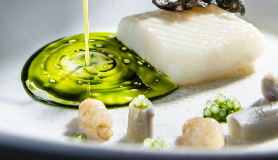 Halibut in olio extravergine di oliva