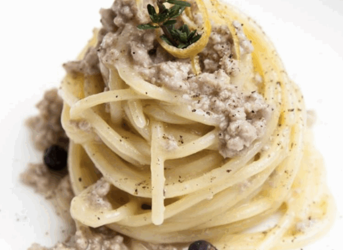 Spaghetto al ragù bianco d’agnello