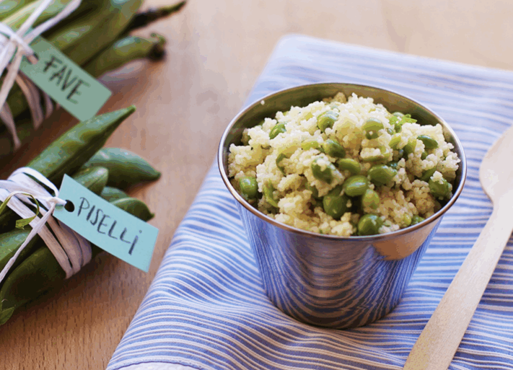 Cous cous con fave e piselli