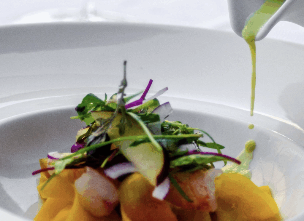 Ravioli come una catalana di gamberi