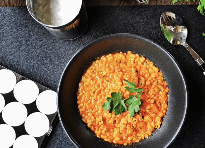 Lenticchie e carota al cocco