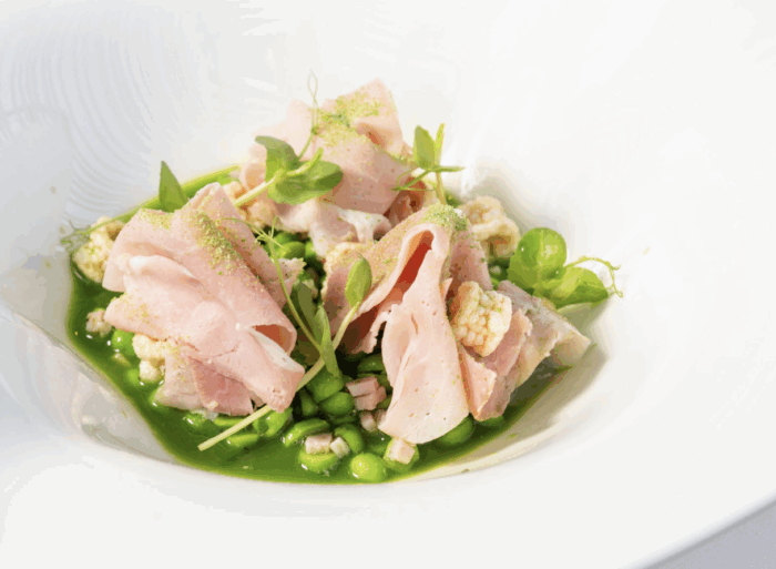 Pasta, piselli e prosciutto