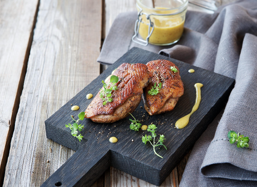 Petto d’anatra affumicato all’arancia