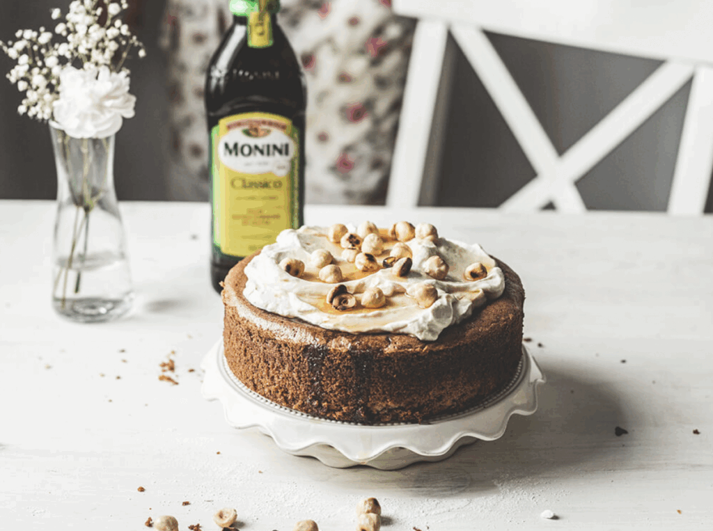 Ciasto orzechowe z kremem kawowym