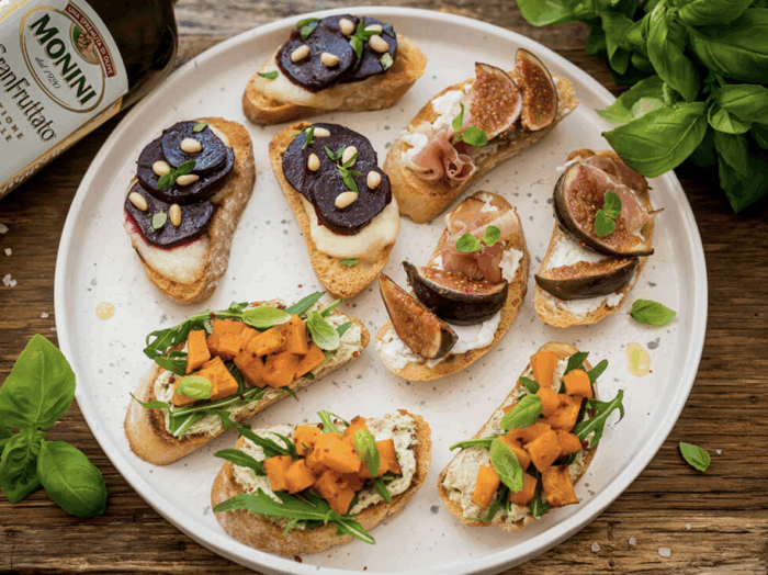 Jesienne crostini na trzy sposoby