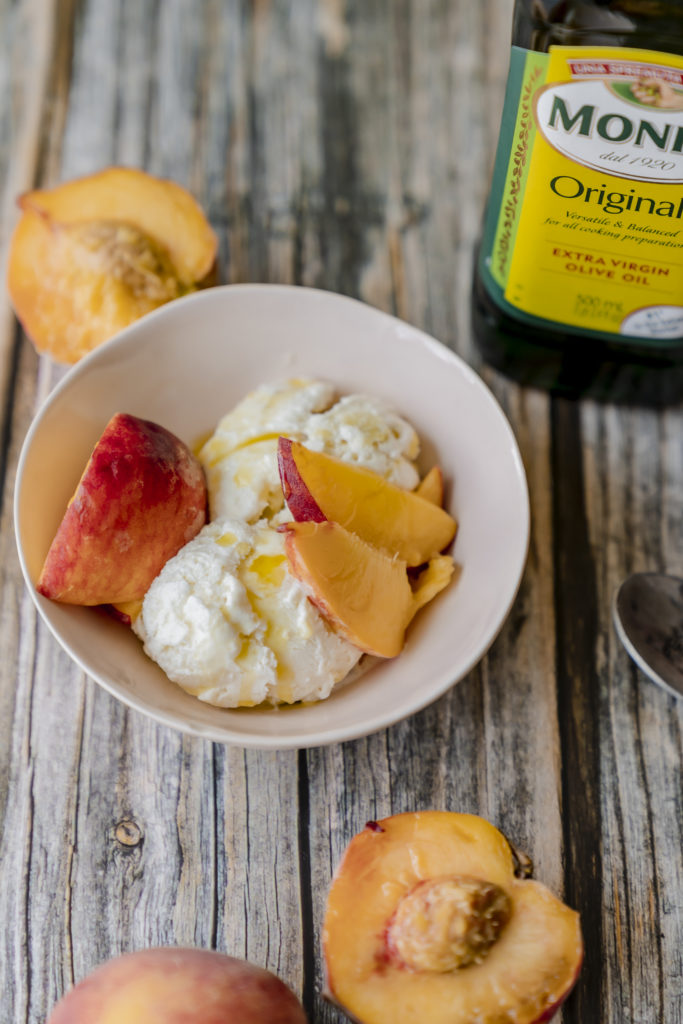 Peach Ice Cream with Olive Oil
