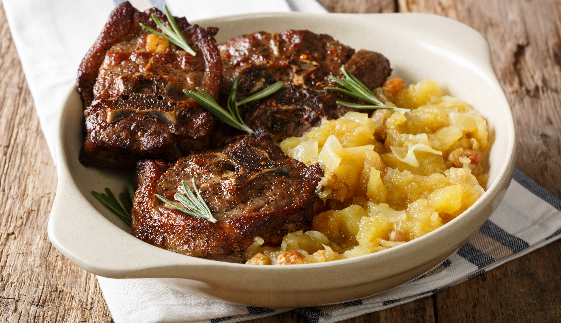 Lammkotelett mit apfelsauce