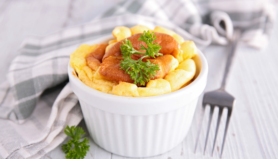 Luftiger topinamburauflauf