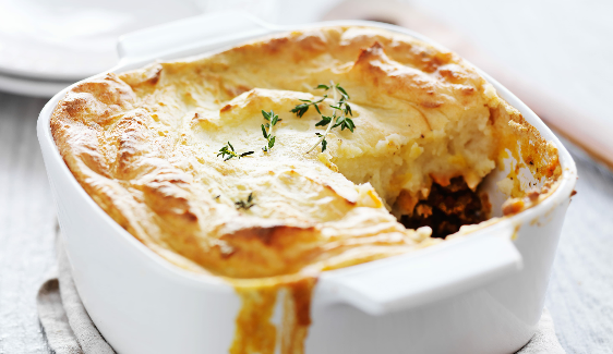 Gegratineerde pompoen met groenten